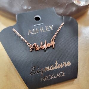 AHSLEY Personalized Name In Rose Gold Necklace
